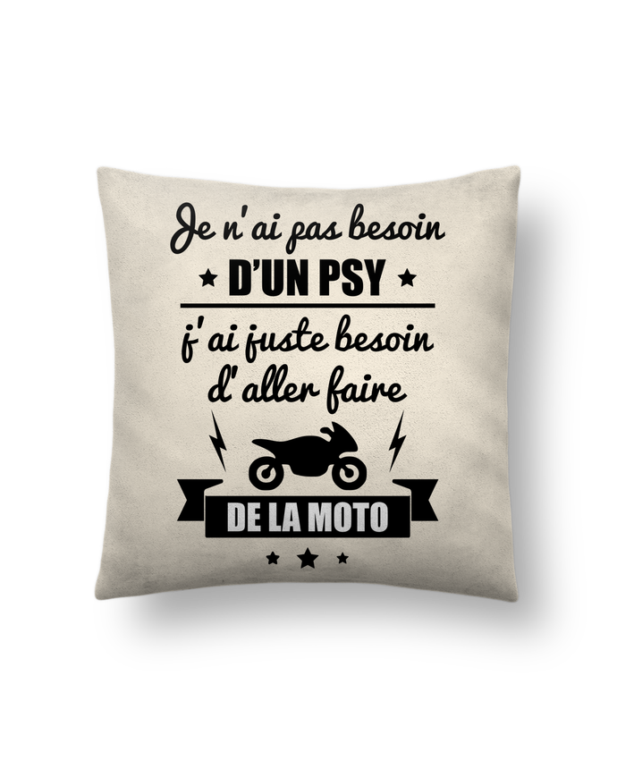 Motard Tshirt La Moto Pas Besoin D'un Psy Cadeau' Throw Pillow