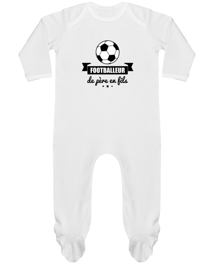 Pyjama Bebe Manches Longues Contraste Footballeur De Pere En Fils Foot Football Benichan